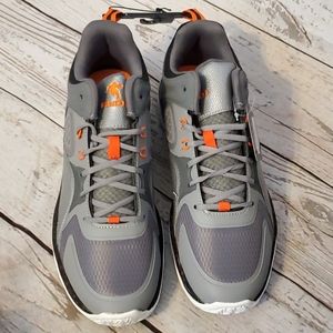 And1 men's athletic shoes Buckets gray and orange splatter size 12